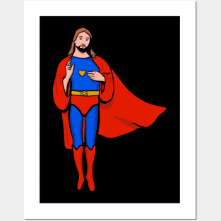 Jesus Superhero Posters and Art